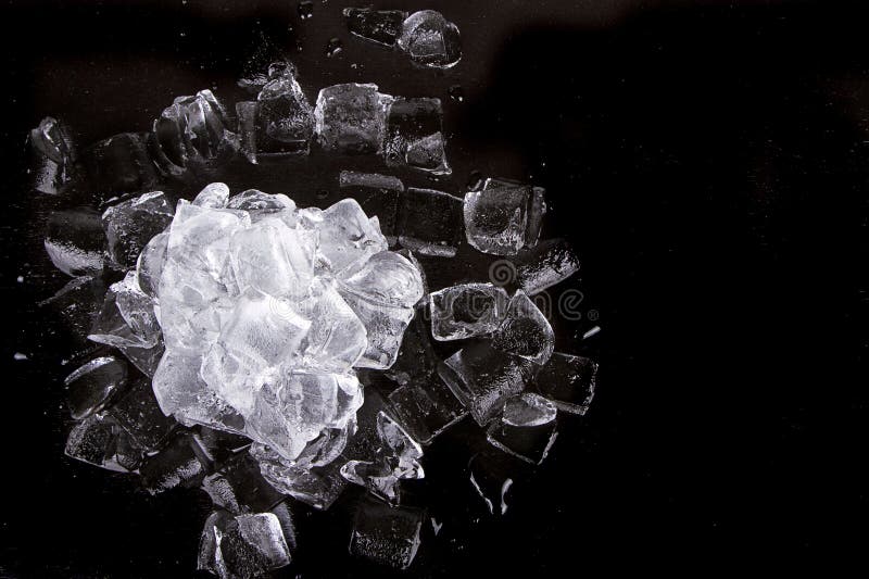Ice on a black background royalty free stock photo