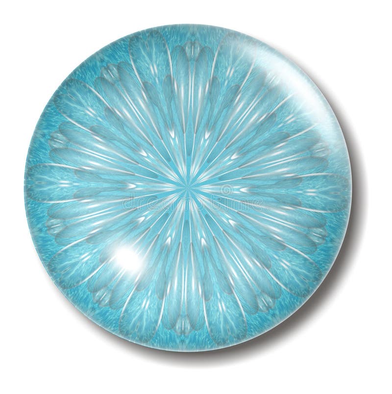 Ice Blue Button Orb