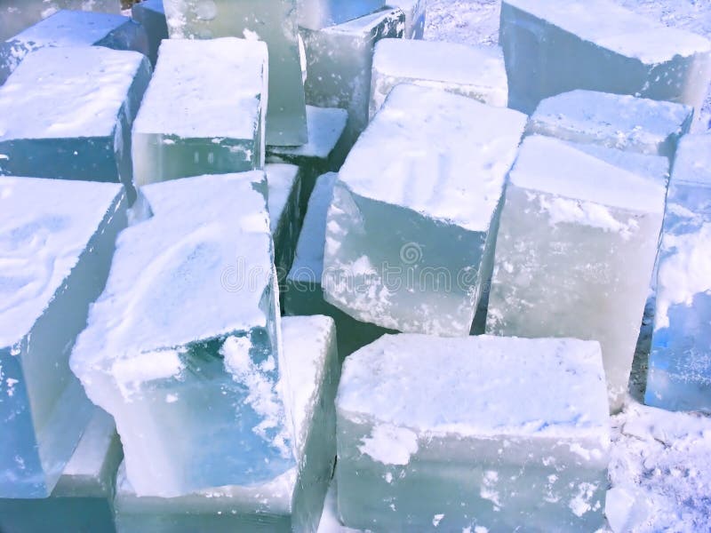 Ice bricks. stock photo. Image of brick, pellucid, frosen 67014