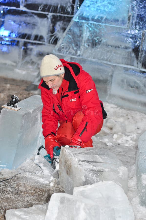 Ice carving stock photos
