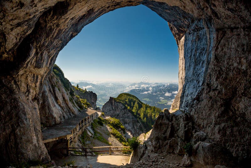 Ice cave, Werfen, Austria stock photos