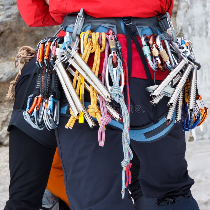 Ice Climbing Equipment stock image. Image of carabiner 28449921