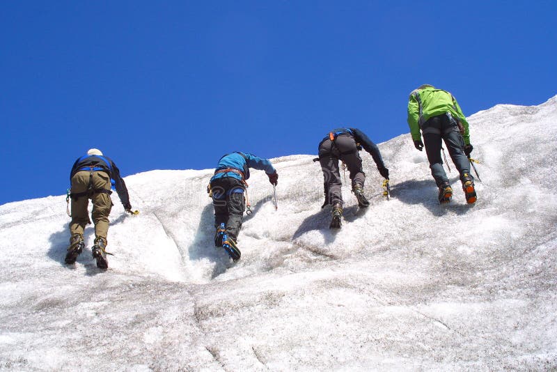 Ice climbing group