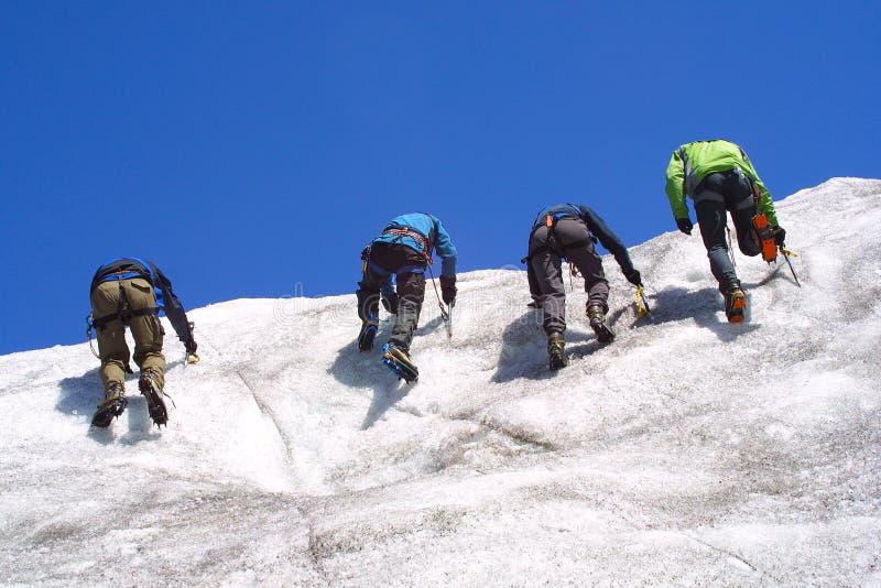 Ice climbing group