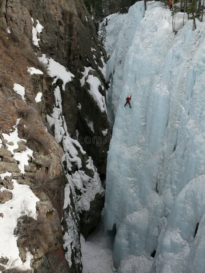 Vertical Ice Climbing stock image. Image of scaling, park 2061867