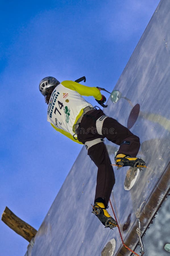 Ice Climbing World Championship Busteni 2008 Editorial Stock Photo