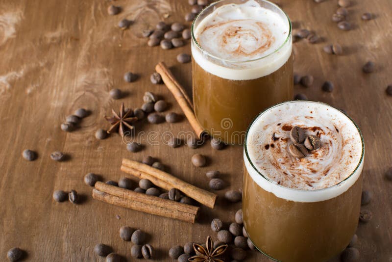Ice coffee stock image. Image of wooden, frozen, cappuccino 41811401