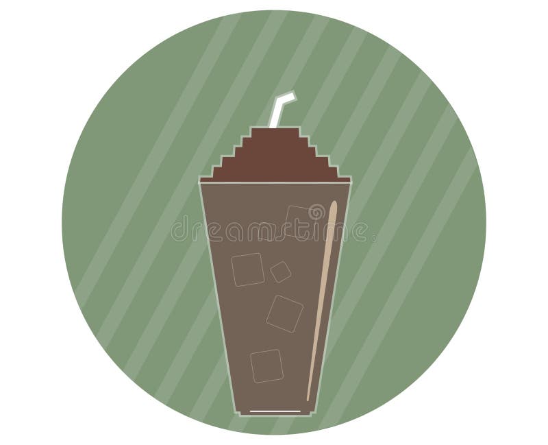 Ice coffee cup icon vector stock vector. Illustration of breakfast