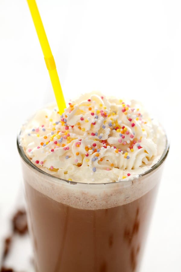 Ice Coffee with Whipped Cream Stock Image Image of refreshment, fresh