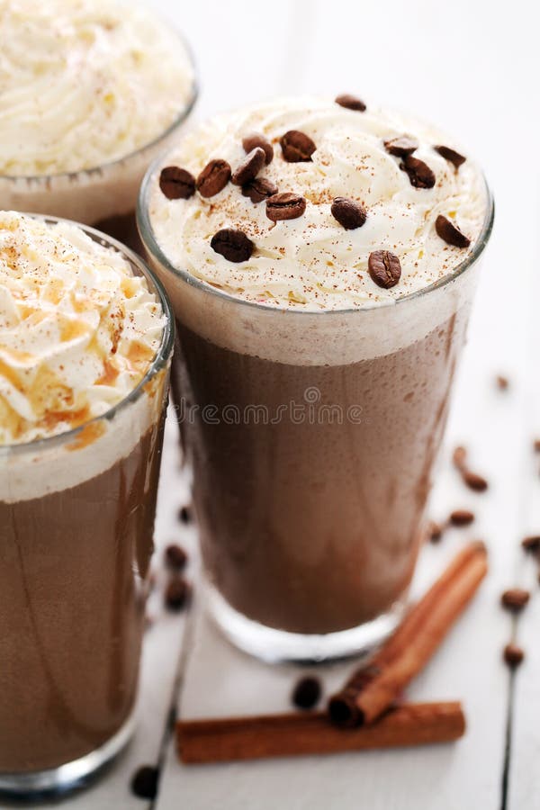 Ice Coffee with Whipped Cream Stock Image Image of drink, chocolate