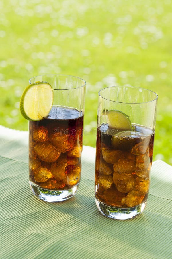 Ice Cold Summer Drinks In Sunlight Garden Stock Image Image of golden
