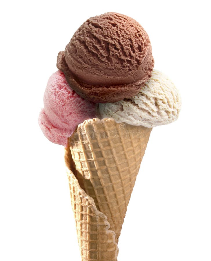 Chocolate Ice Cream Cone stock image. Image of wafer - 14705113