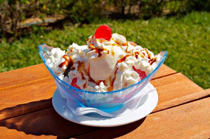 Yummy ice-cream on the table