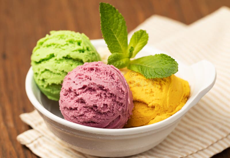Ice cream ball stock image. Image of cream, food, creamy 150459845