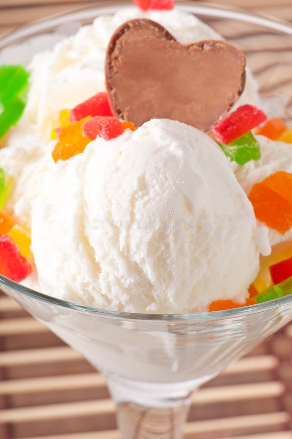 Ice Cream with Candied Fruit Stock Photo Image of green, freeze 29425646