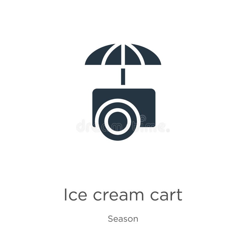 Ice cream cart icon vector. Trendy flat ice cream cart icon from season collection isolated on white background. Vector illustration can be used for web and mobile graphic design, logo, eps10