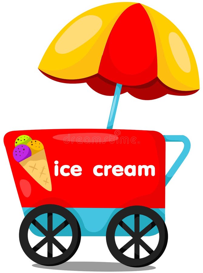 Ice Cream Cart stock vector. Illustration of sale, freeze 19877972