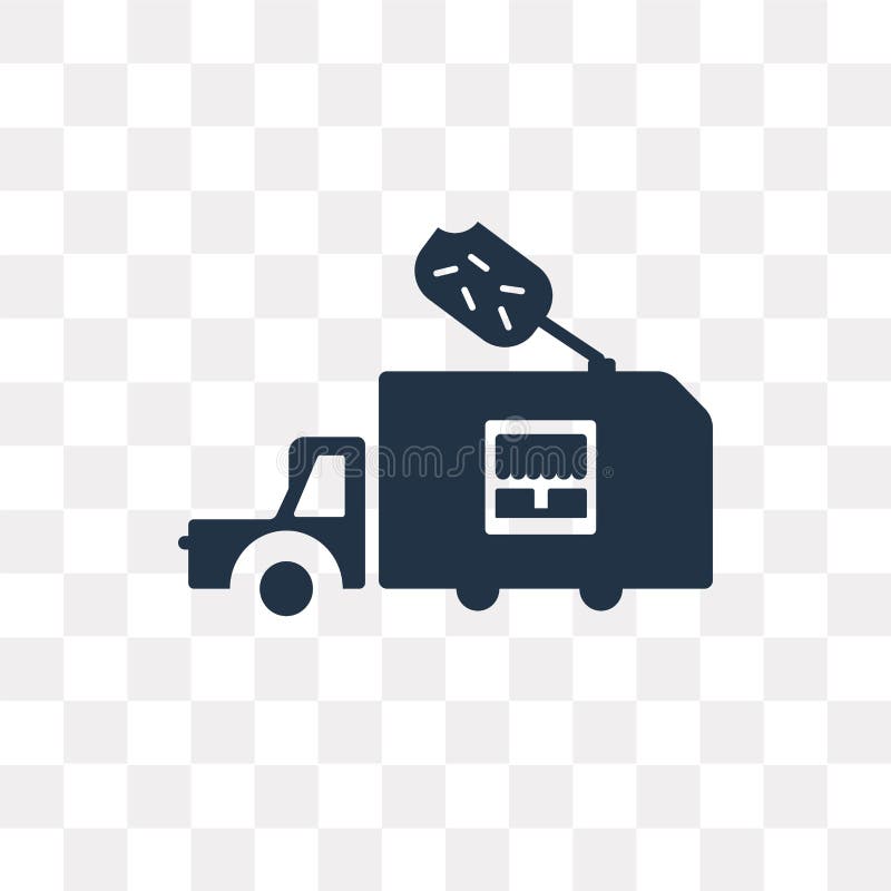 Ice cream cart vector icon isolated on transparent background, Ice cream cart transparency concept can be used web and mobile