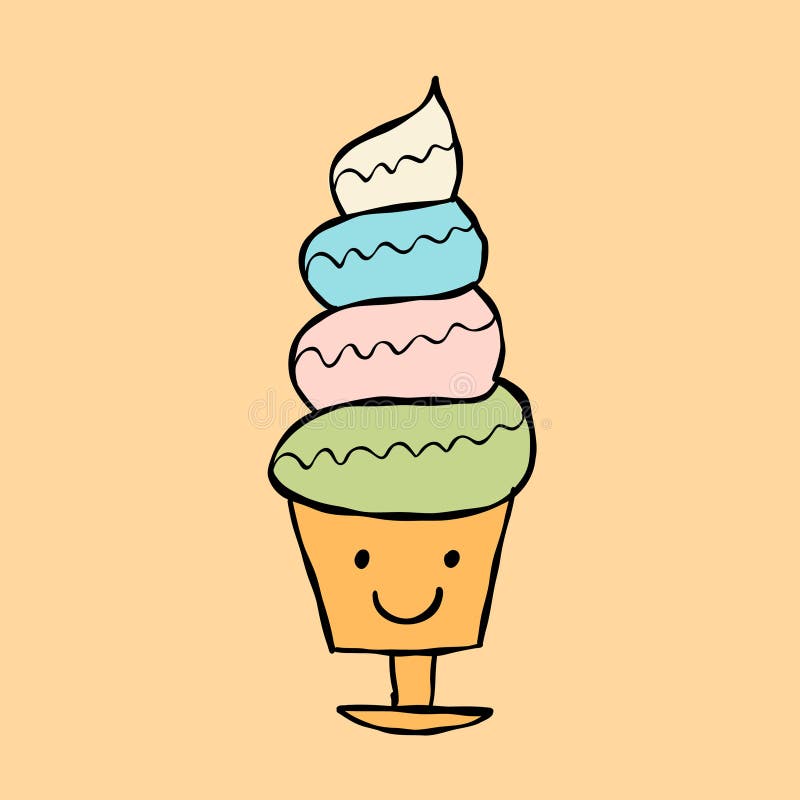 Black Cat icon in Ice Cream Style