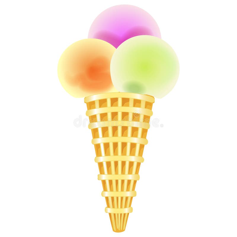 Ice cream cone stock vector. Illustration of product - 14167083