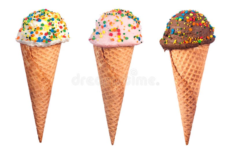 Ice Cream Cone Assortment stock photography