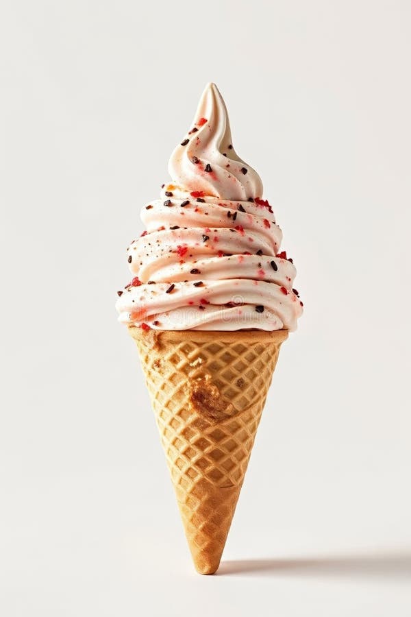 Ice cream cone close up,Generative AI vector illustration