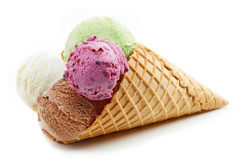 Ice cream cone stock photography