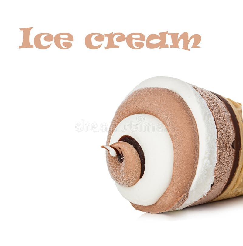 Ice cream cone isolated. Your text. Serve vanilla stock images, royalty-free photos and pictures