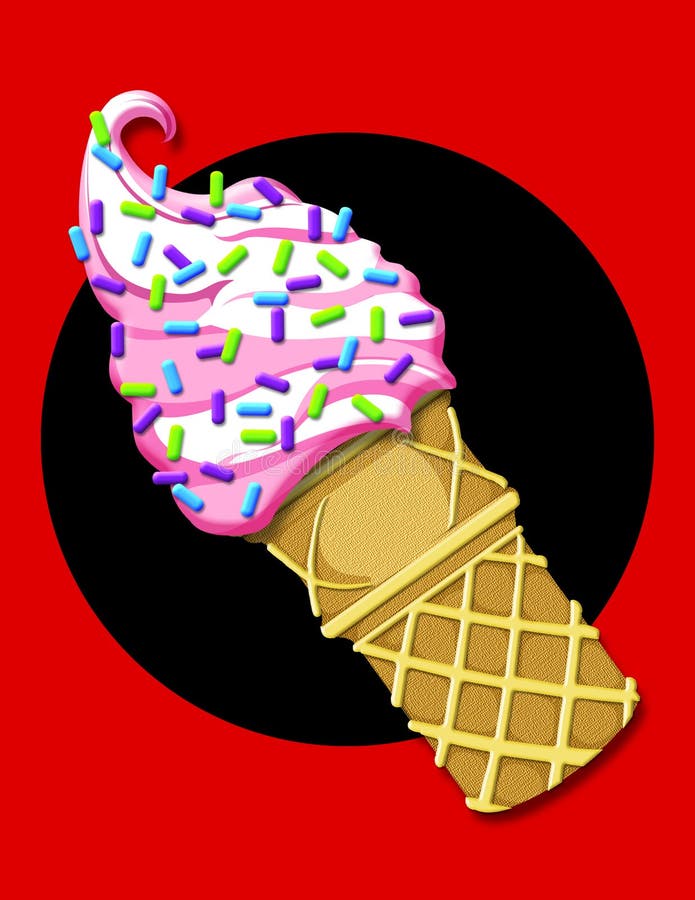 Ice cream cone & sprinkles