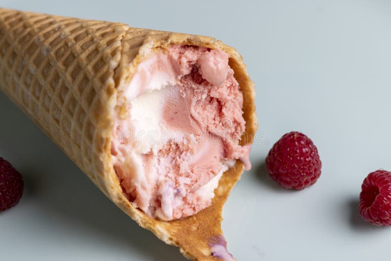 Ice Cream with Creamy Raspberry Flavor Stock Photo Image of creamy