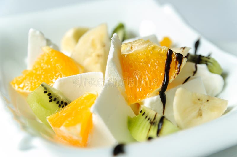 Ice Cream with Fresh Fruit. Stock Photo Image of fruit, cream 74478288