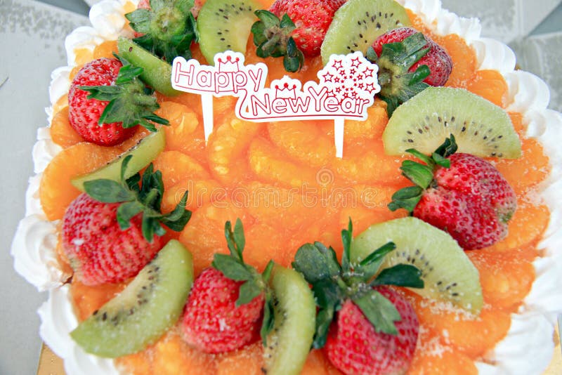 Ice Cream fruit cake. stock photo. Image of luscious 36238656