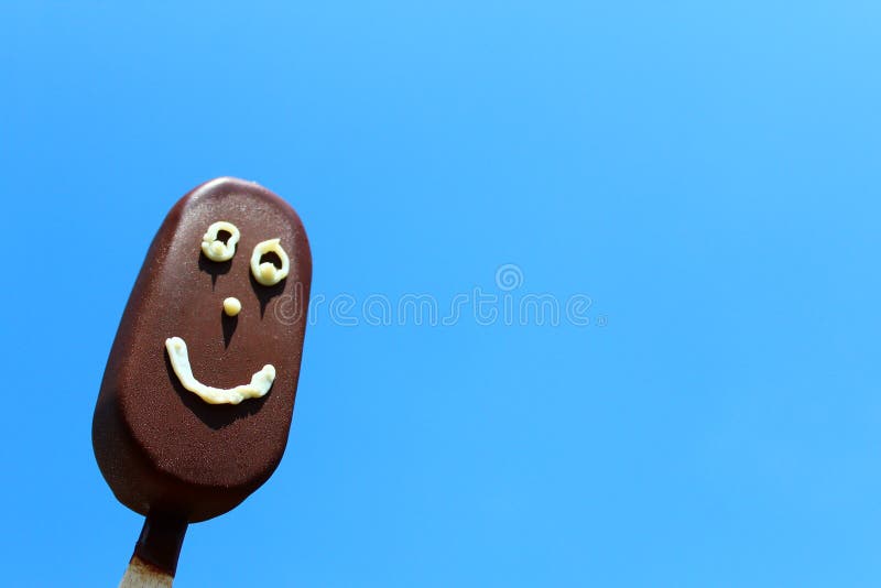 Ice Cream with a Funny Face Stock Image Image of summer, vacation