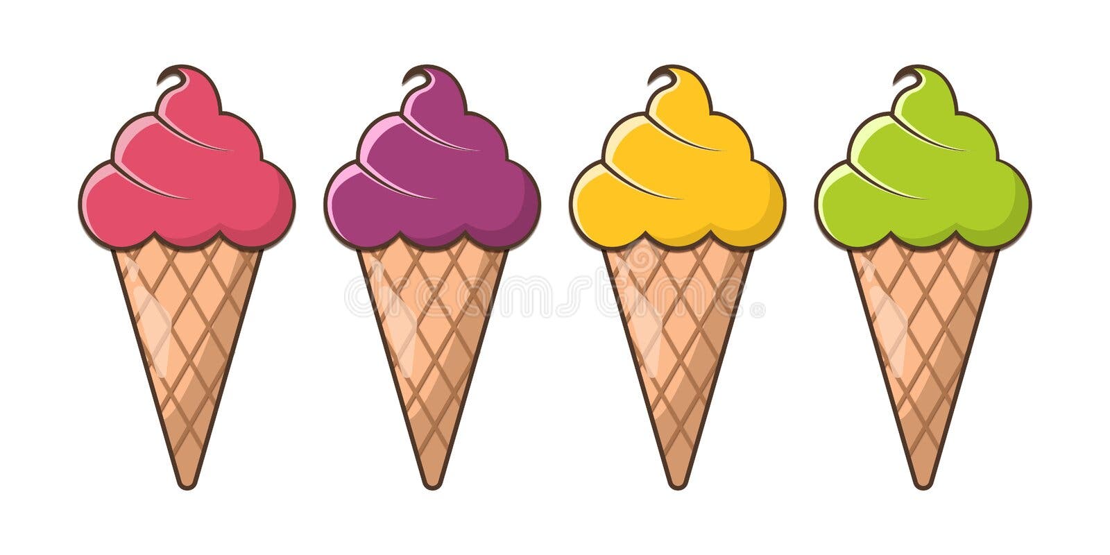 Download Ice Cream, Sundae Cone, Cartoon Ice Cream. Royalty-Free