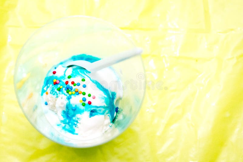 Ice Cream Handmade in a Plate Stock Photo Image of berry, napkin