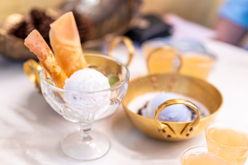 Icecream with Pancake Roll Stock Image Image of flapjack, baked