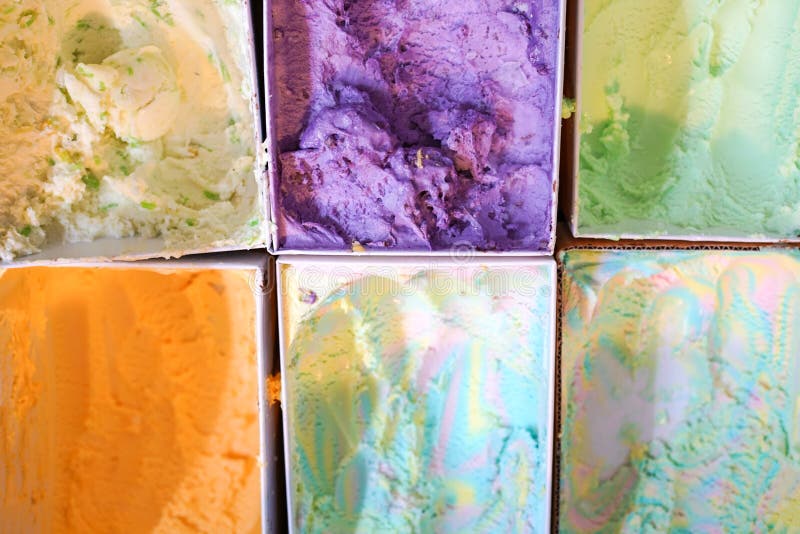 Ice cream buckets stock image. Image of yellow, brown 1532897
