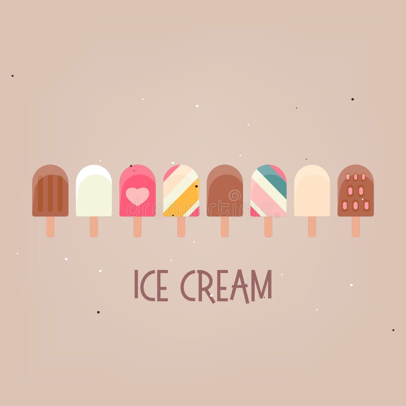 Ice Cream Poster Stock Vector Illustration Of Popsicle