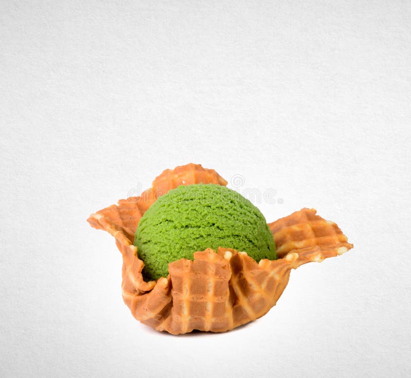 Ice Cream Scoop or Ice Cream Ball on the Background. Stock Image