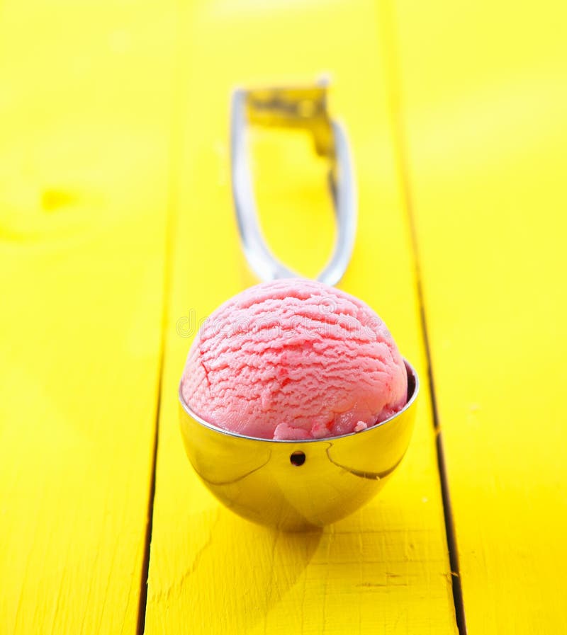 Ice Cream Scoop with Ice Cream in it Stock Image Image of gelato
