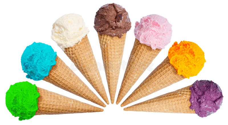 10 scoops of ice cream