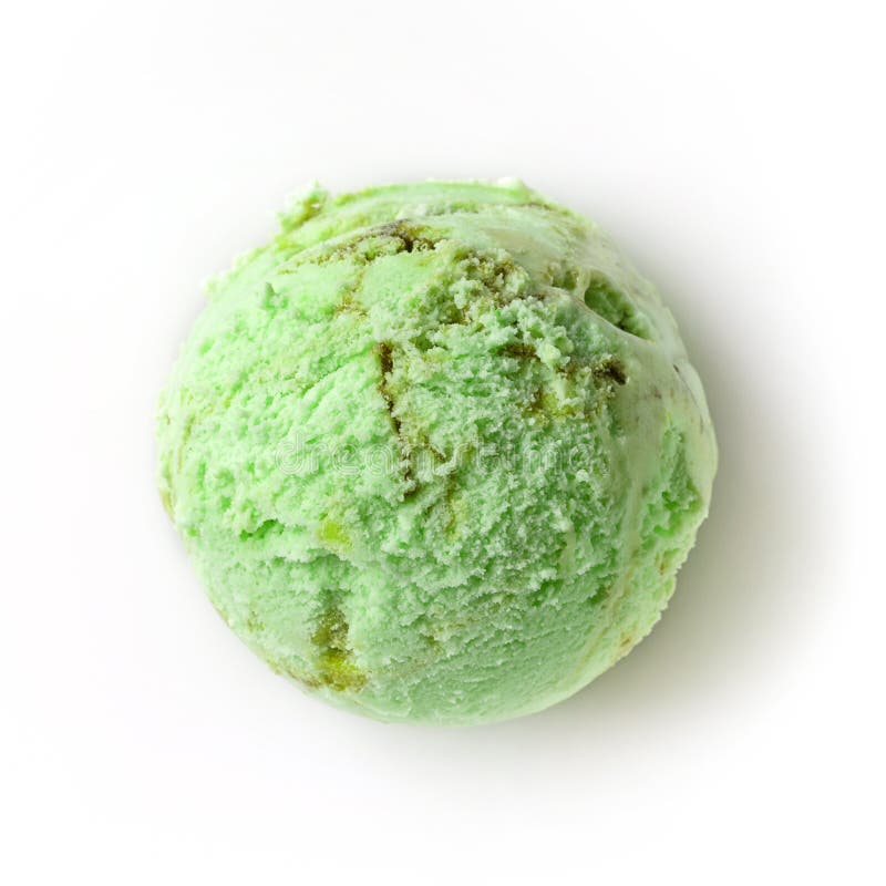 Green Apple And Mint Or Pistachio Ice Cream Ball Isolated On White  Background Stock Photo, Picture and Royalty Free Image. Image 85610898.