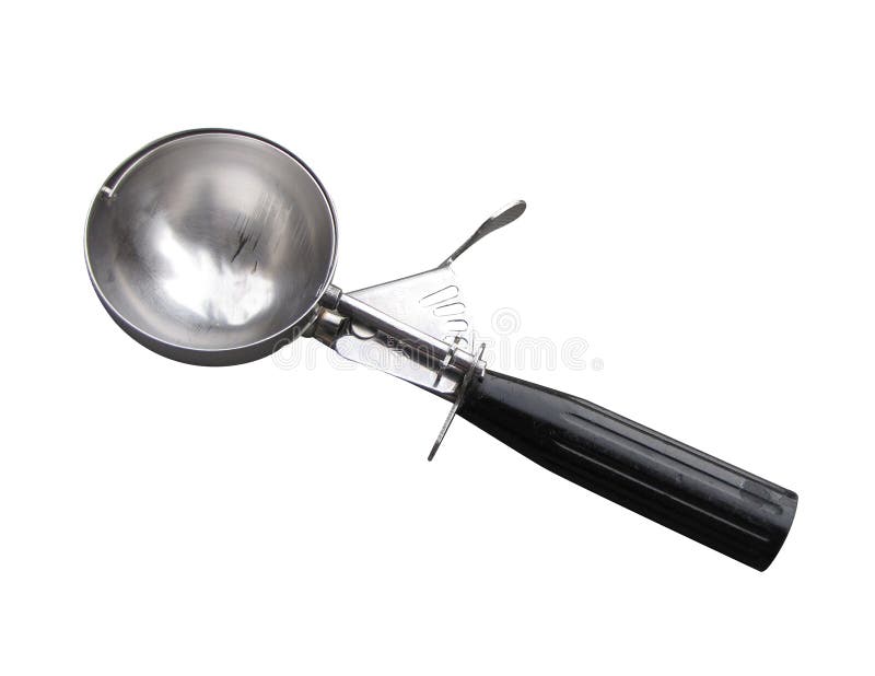 An ice cream scooper isolated on a white background