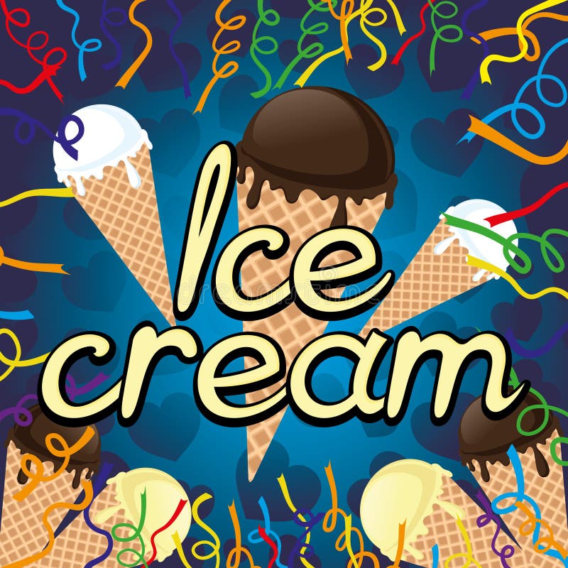 Ice cream sign. vector illustration
