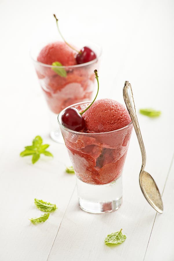 Ice cream sorbet stock photo. Image of berries, tropical 56638074