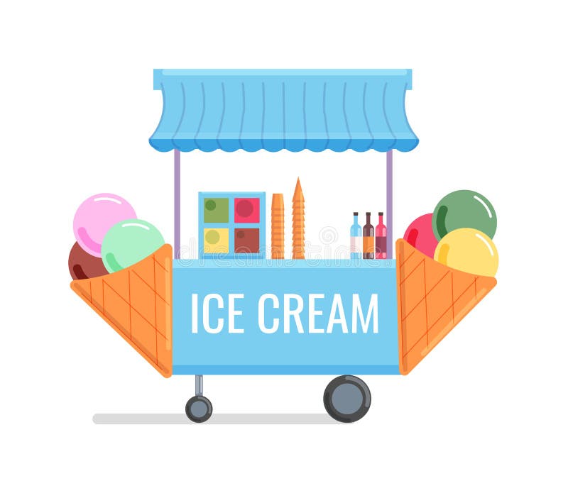 Street Vendor Icecream Stock Illustrations – 184 Street Vendor