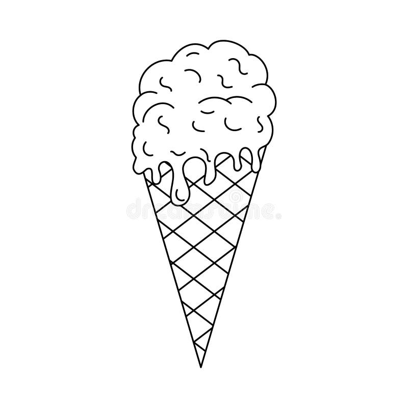 Premium Vector | Blue ice cream art illustration hand drawn style for tattoo  sticker logo etc