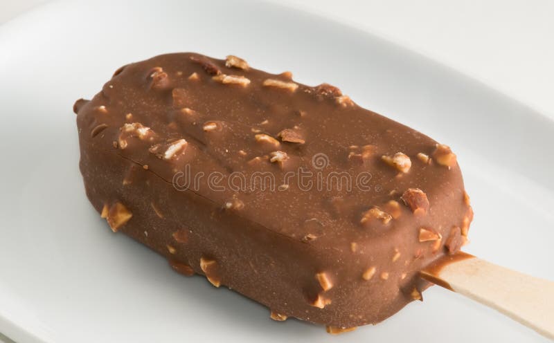 Walnut Chocolate Ice Cream Bar Stock Photo - Image of brown, frozen ...
