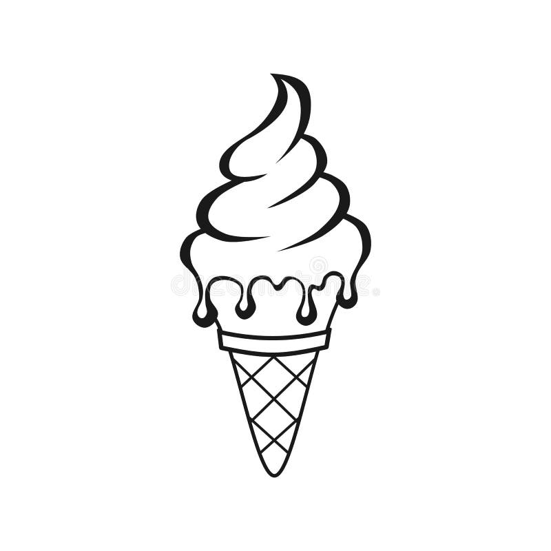 Ice Cream Drawing Outline