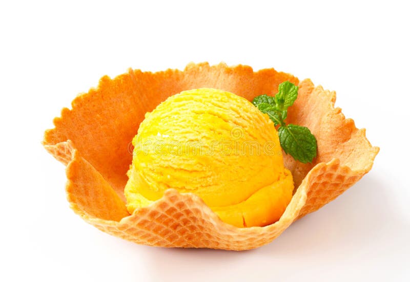 Ice Cream In A Wafer Bowl Royalty Free Stock Images Image 28379619